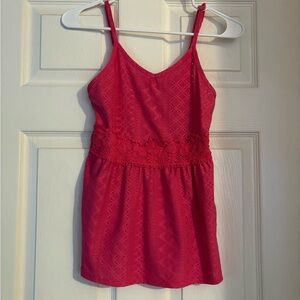 Pink Lace Sleeveless Top